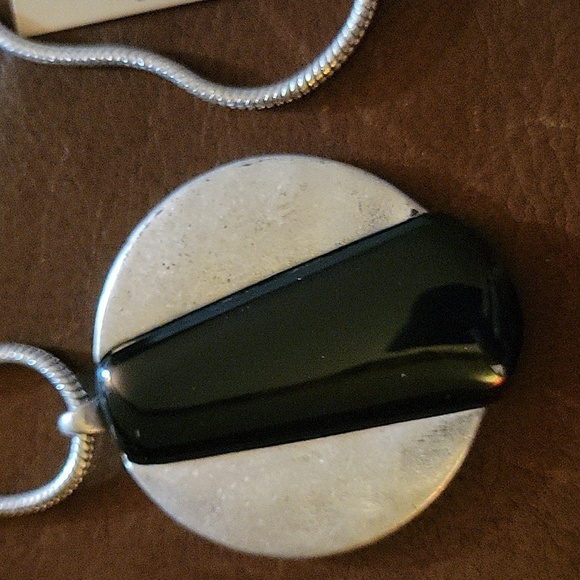 The Sak Silver Black Pendant Necklace - Picture 2 of 3